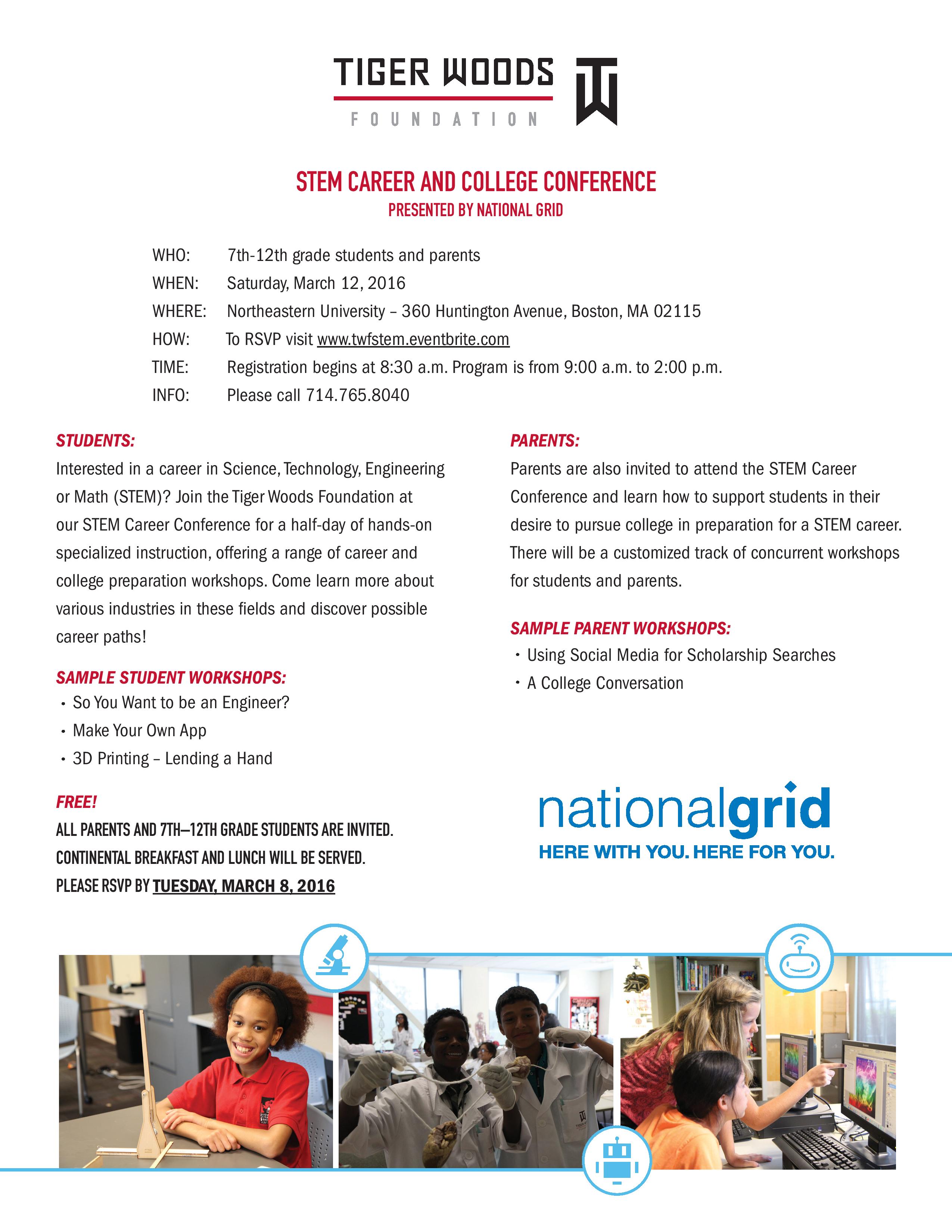 STEM Career and College Conference – March 12th